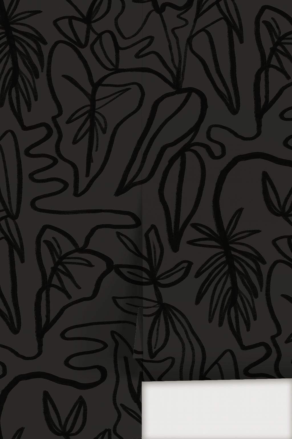 Inked Foliage Wallpaper, black - Tampa Home & Garden Store