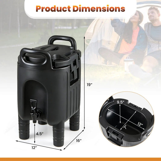 DirectDeals insulated beverage dispensers set of 2 with ergonomic handles, black plastic drink servers on Tampa Home & Garden Store