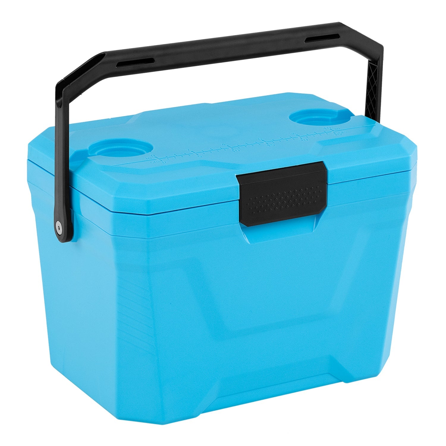 GemGear blue insulated cooler hard shell ice chest with 2 cup holders and black handle on Tampa Home & Garden Store