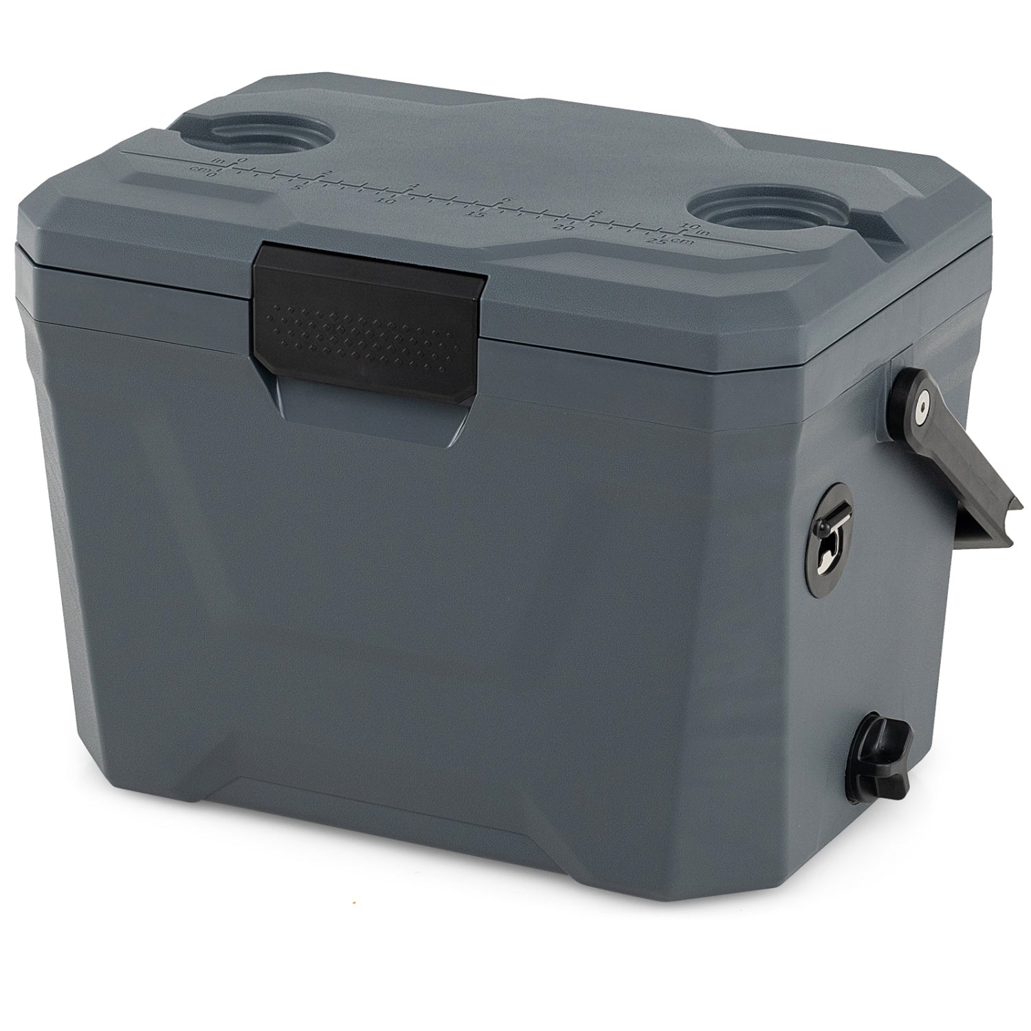 Insulated portable cooler hard shell ice chest with 2 cup holders gray GemGear on Tampa Home & Garden Store