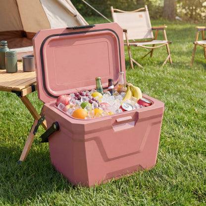 Insulated portable cooler hard shell ice chest in pink with 2 cup holders GemGear on Tampa Home & Garden Store