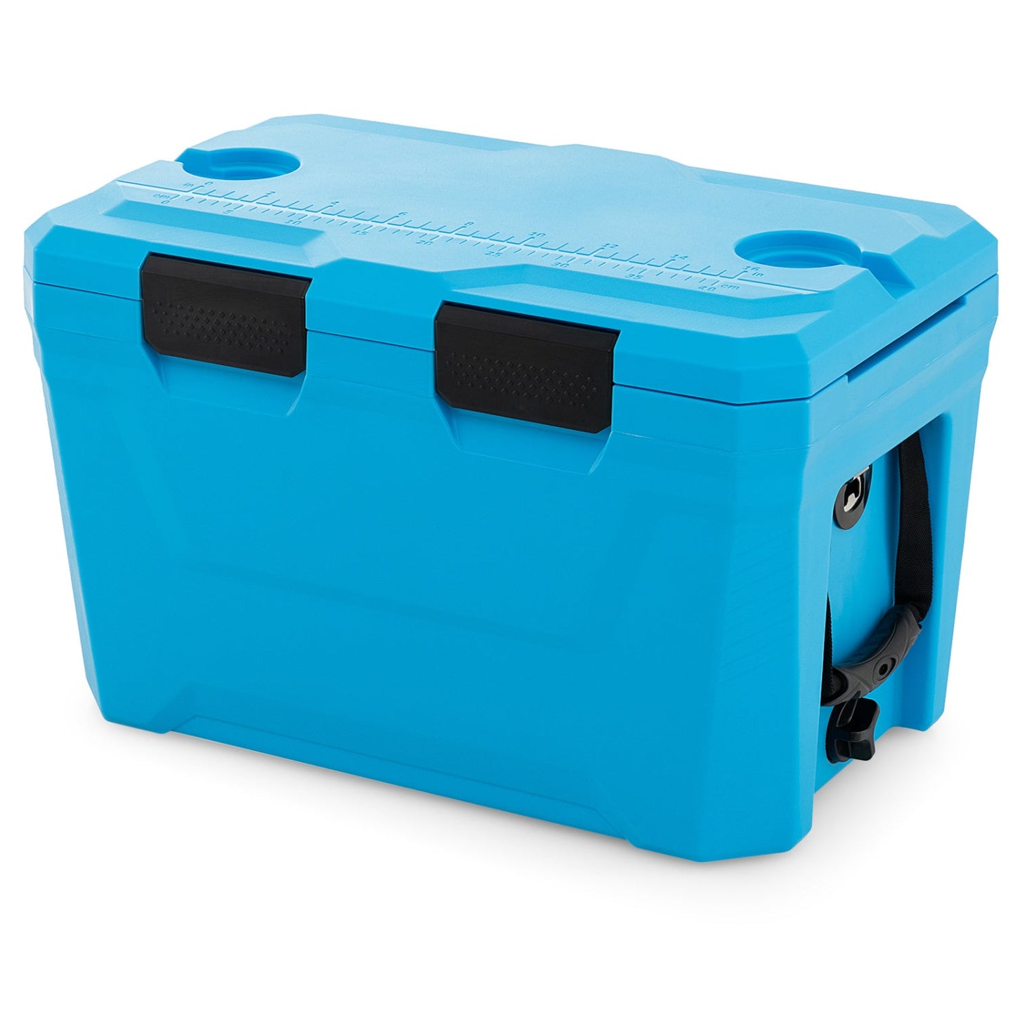 Insulated portable cooler GemGear blue hard-shell with 2 cup holders and drain plug on Tampa Home & Garden Store