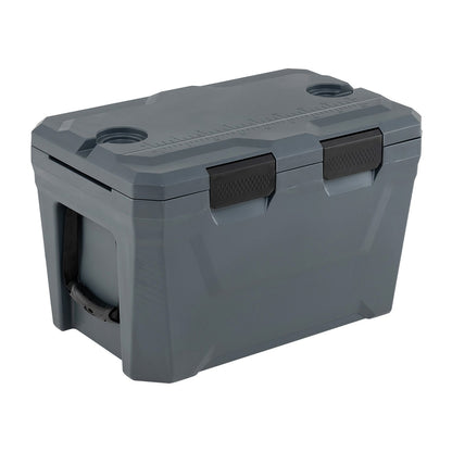 Insulated portable GemGear cooler with 2 cup holders, drain plug and bottle opener gray on Tampa Home & Garden Store