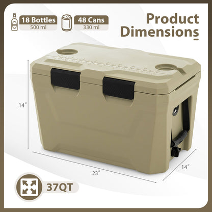 Insulated portable cooler by GemGear with 2 cup holders, bottle opener and drain plug on Tampa Home & Garden Store