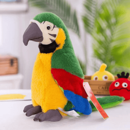 Interactive Talking Parrot Plush Toy Voice Repeating Learning Toy for Kids