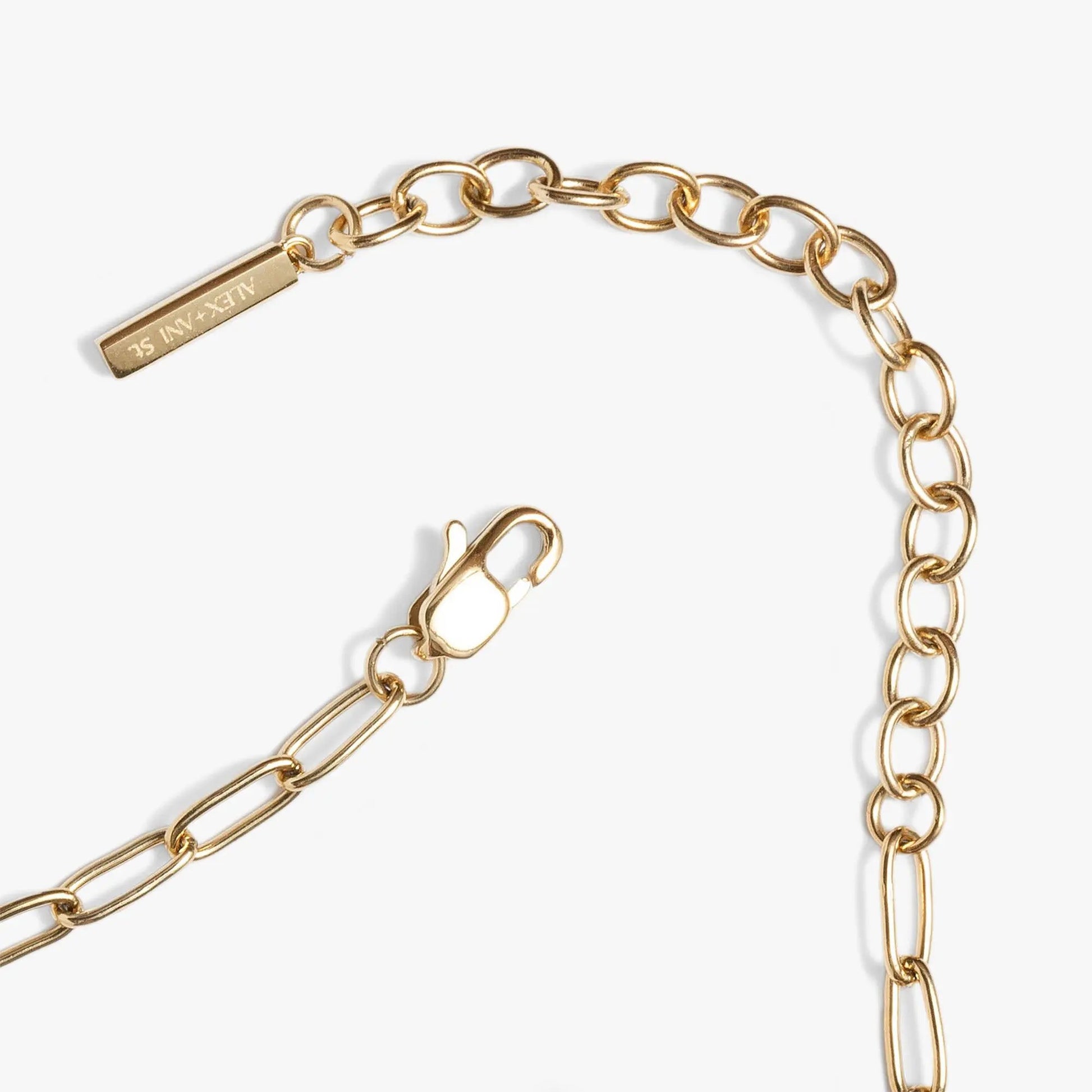 Paperclip Charm & Layering Necklace by ALEX AND ANI in gold-tone metal on Tampa Home & Garden Store