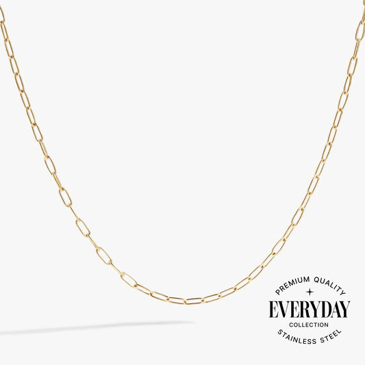 Paperclip Charm & Layering Necklace by ALEX AND ANI gold-tone chain on Tampa Home & Garden Store