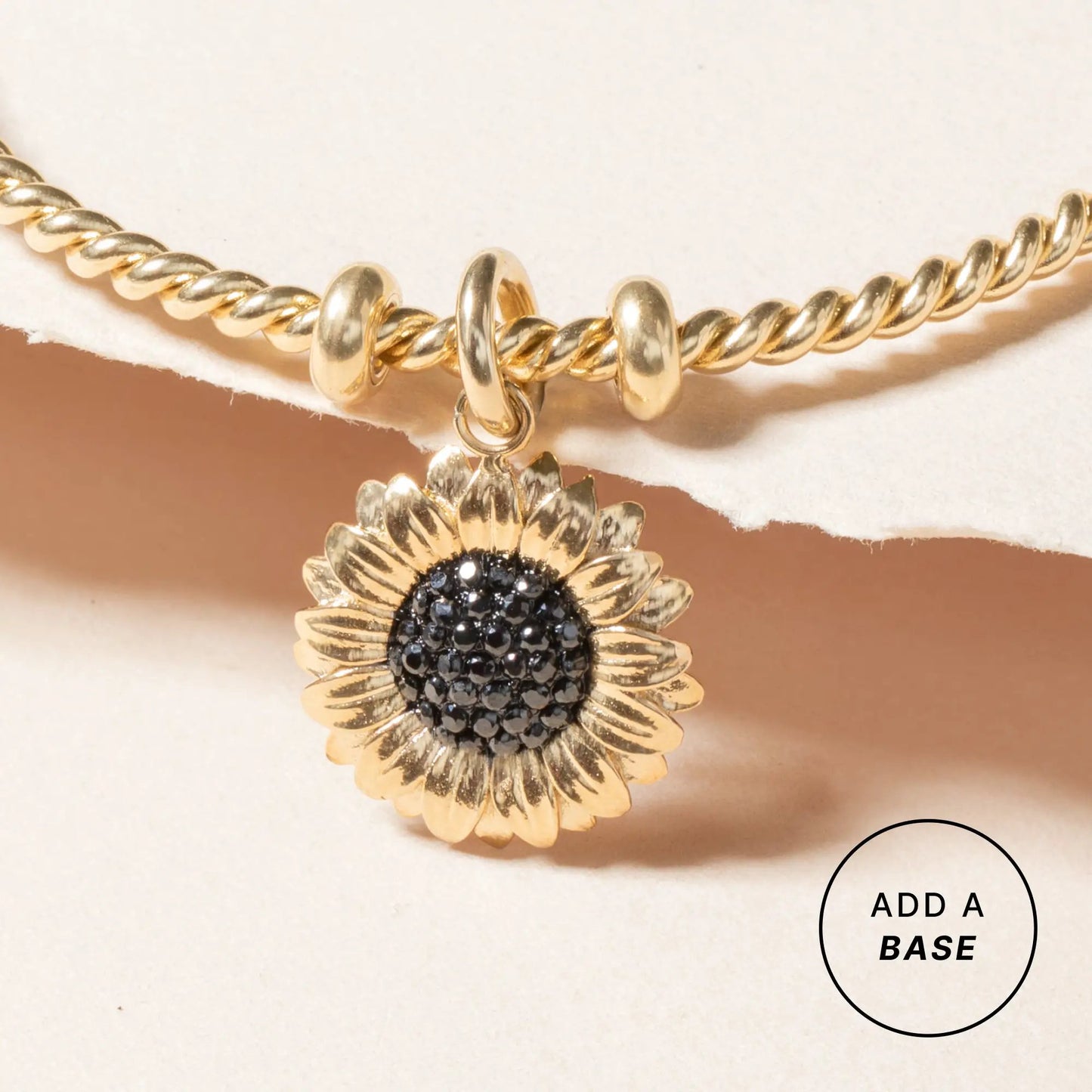 Sunflower Interchangeable Charm with Black Center