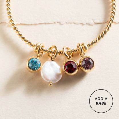 June Birthstone Interchangeable Charm Necklace