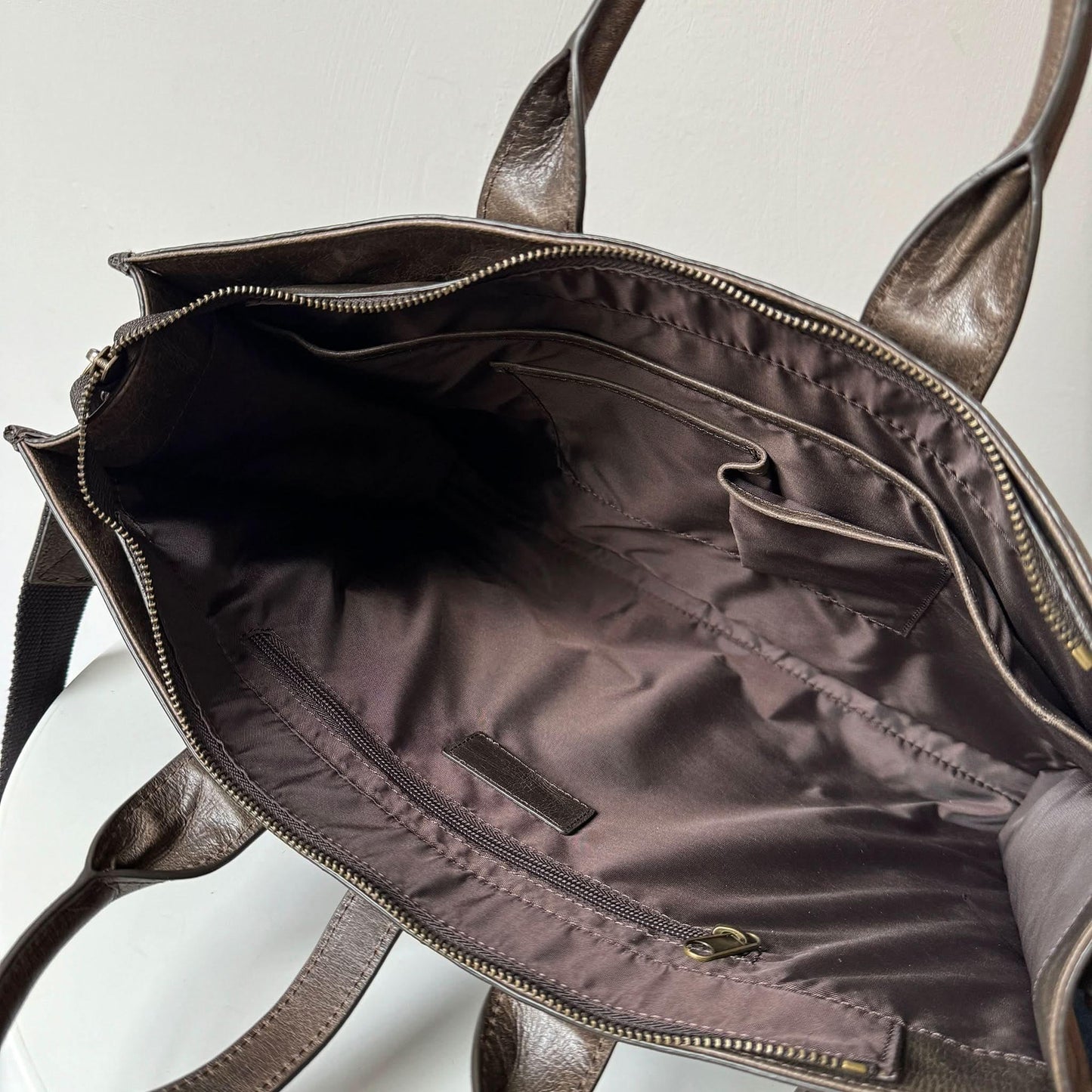 Attaché-case en cuir pleine fleur Crazy Horse