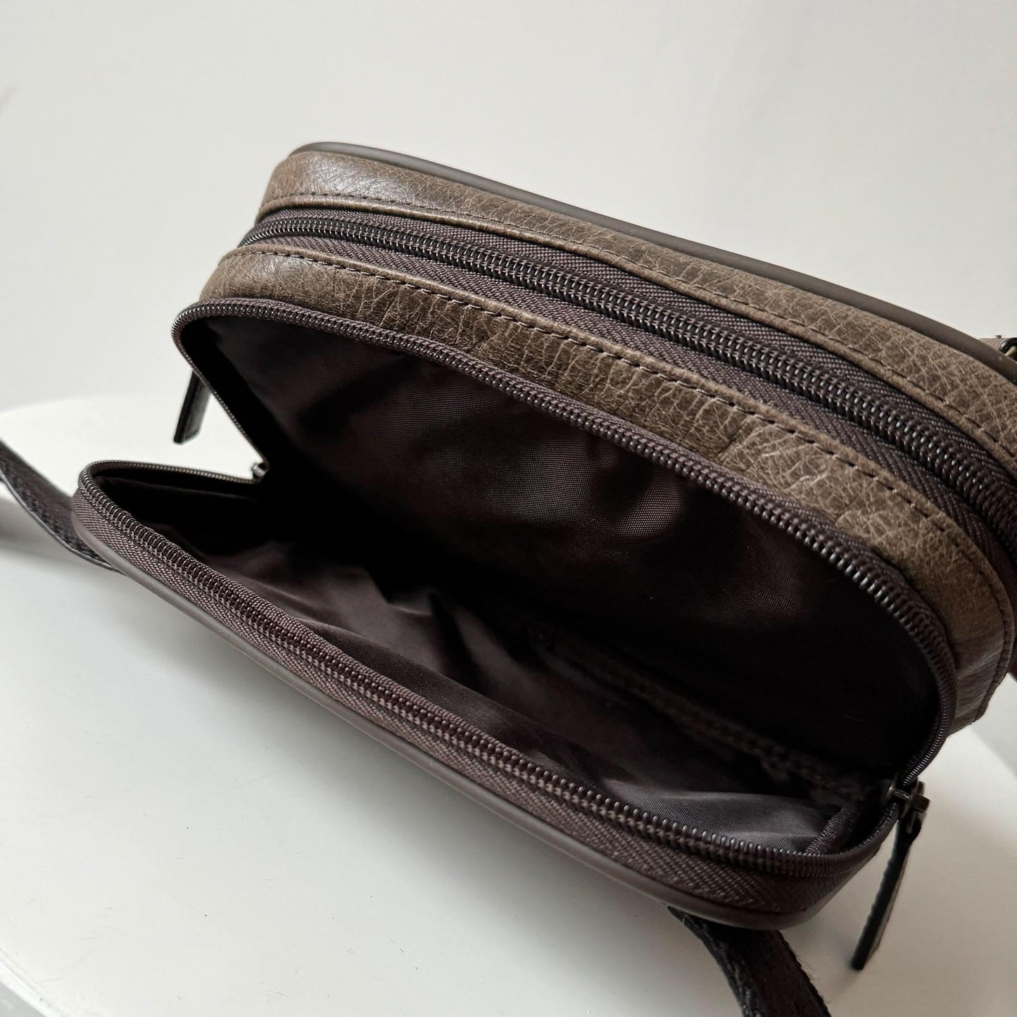Sac banane en cuir pleine fleur Crazy Horse