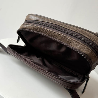 Sac banane en cuir pleine fleur Crazy Horse