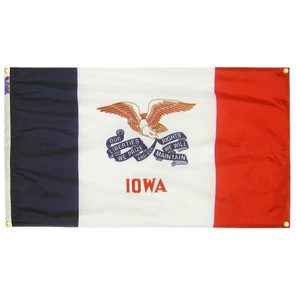 Iowa Flag with Grommets Along the Edges for Wall Hanging - Tampa Home & Garden Store