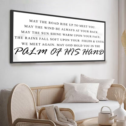 Irish Blessing Farmhouse Sign III canvas wall art with black frame by Tailored Canvases on Tampa Home & Garden Store