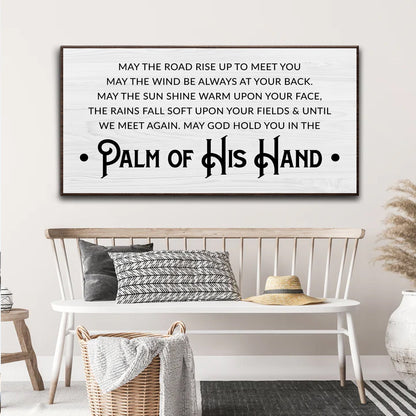 Irish Blessing Farmhouse Sign IV canvas Tailored Canvases white woodgrain black lettering on Tampa Home & Garden Store