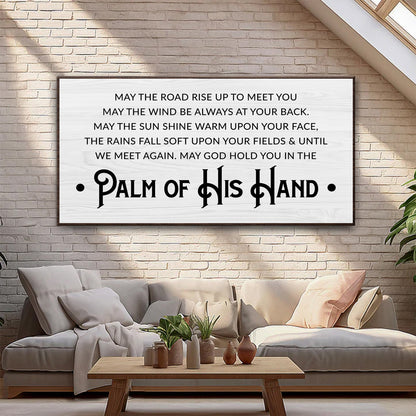 Irish Blessing Farmhouse Sign IV canvas Tailored Canvases with white texture and black script on Tampa Home & Garden Store