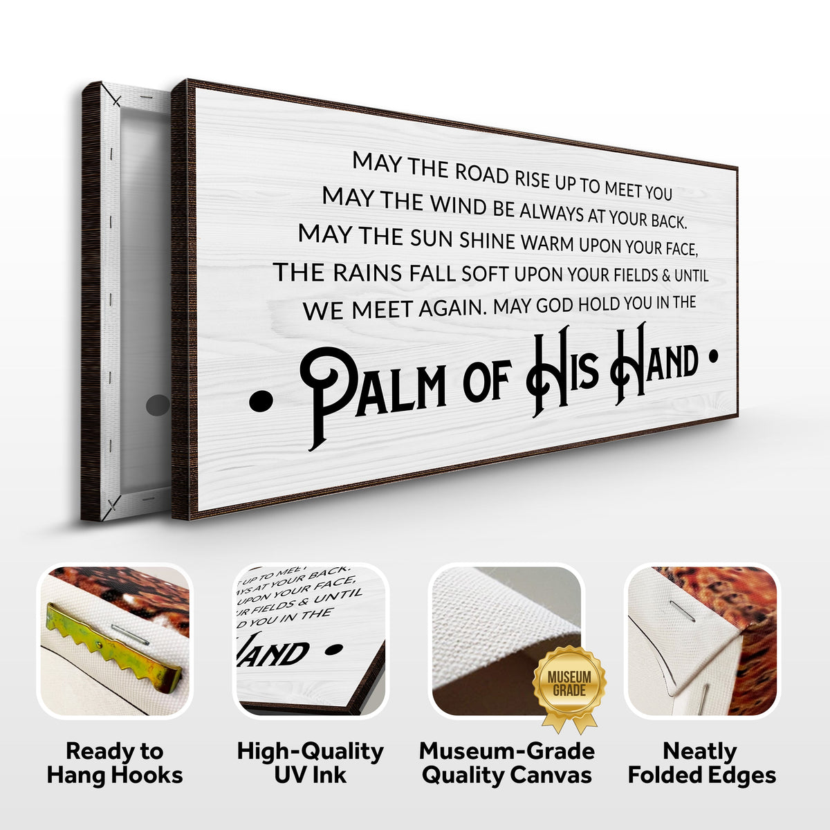 Irish Blessing Farmhouse Sign IV canvas with whitewashed wood panel Tailored Canvases on Tampa Home & Garden Store