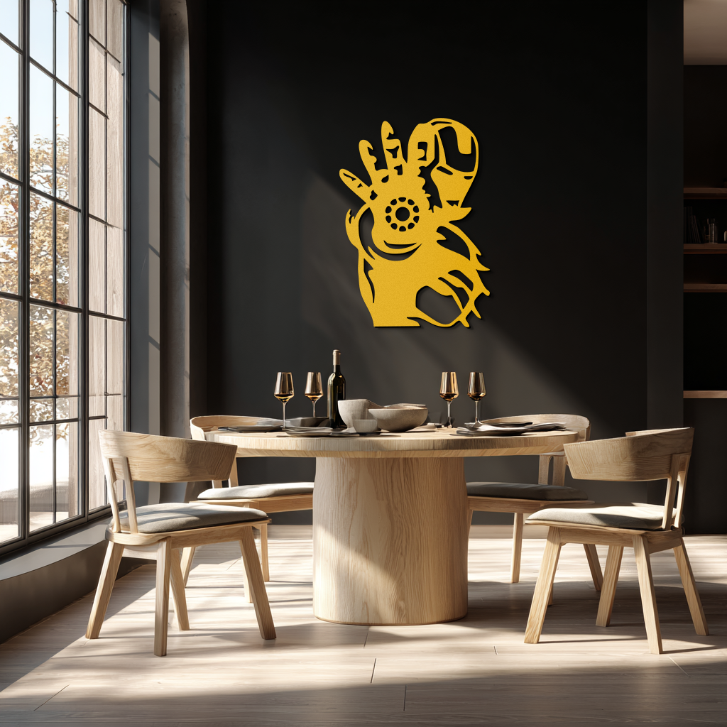 Iron Man Hand Gesture Silhouette Metal Wall Art – Superhero Home Decor- KAF573 - Tampa Home & Garden Store