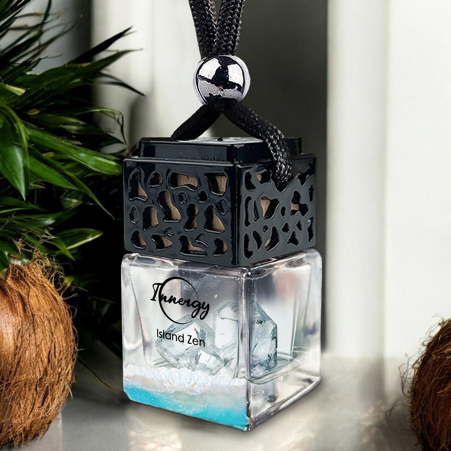 Island Zen Crystal-Enhanced Oil Diffuser, Car Air Freshener, 8ml - Tampa Home & Garden Store