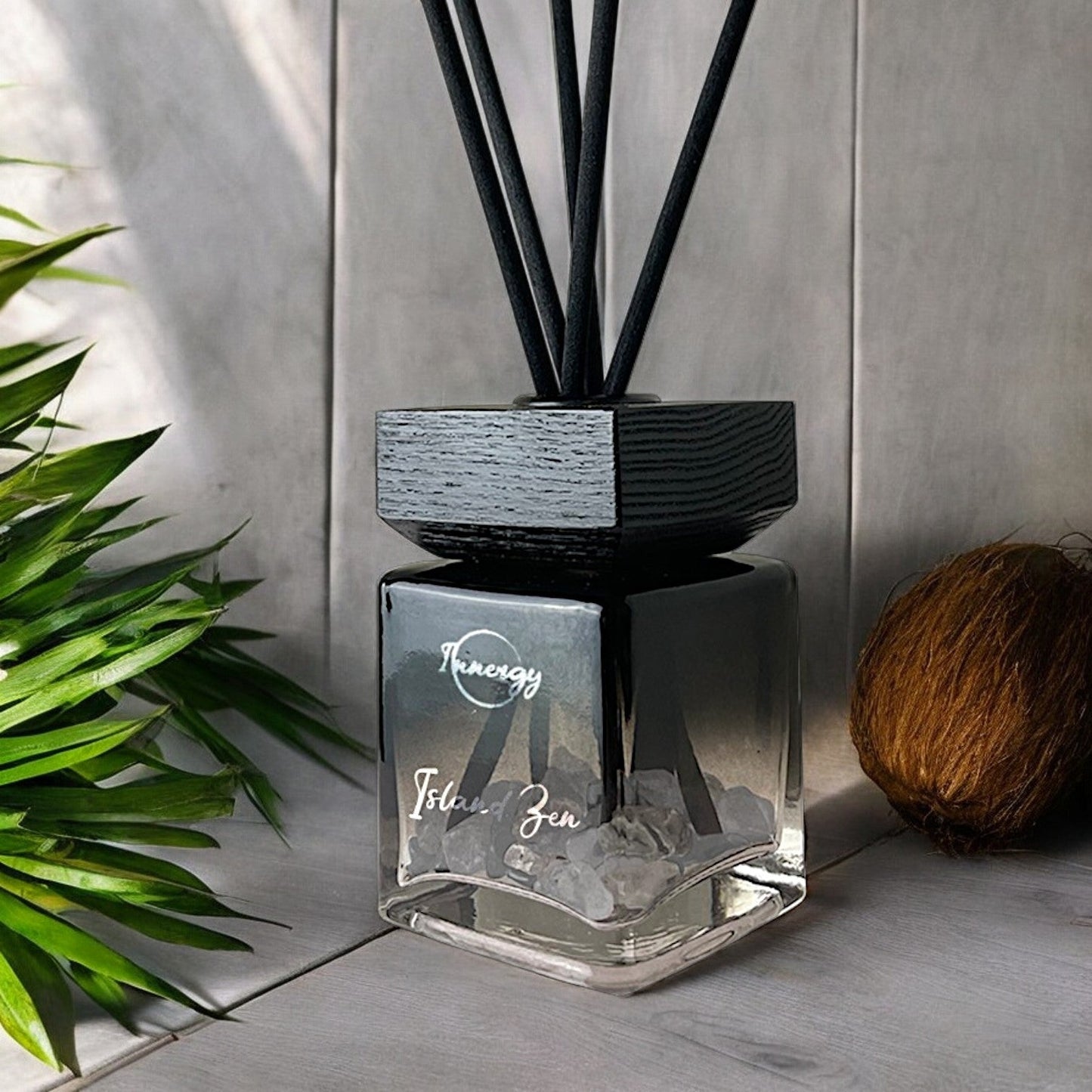 Island Zen Crystal-Enhanced Reed Oil Diffuser, 100ml - Tampa Home & Garden Store