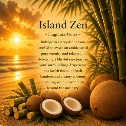 Fondants de cire de coco-soja de qualité supérieure enrichis en cristaux Island Zen