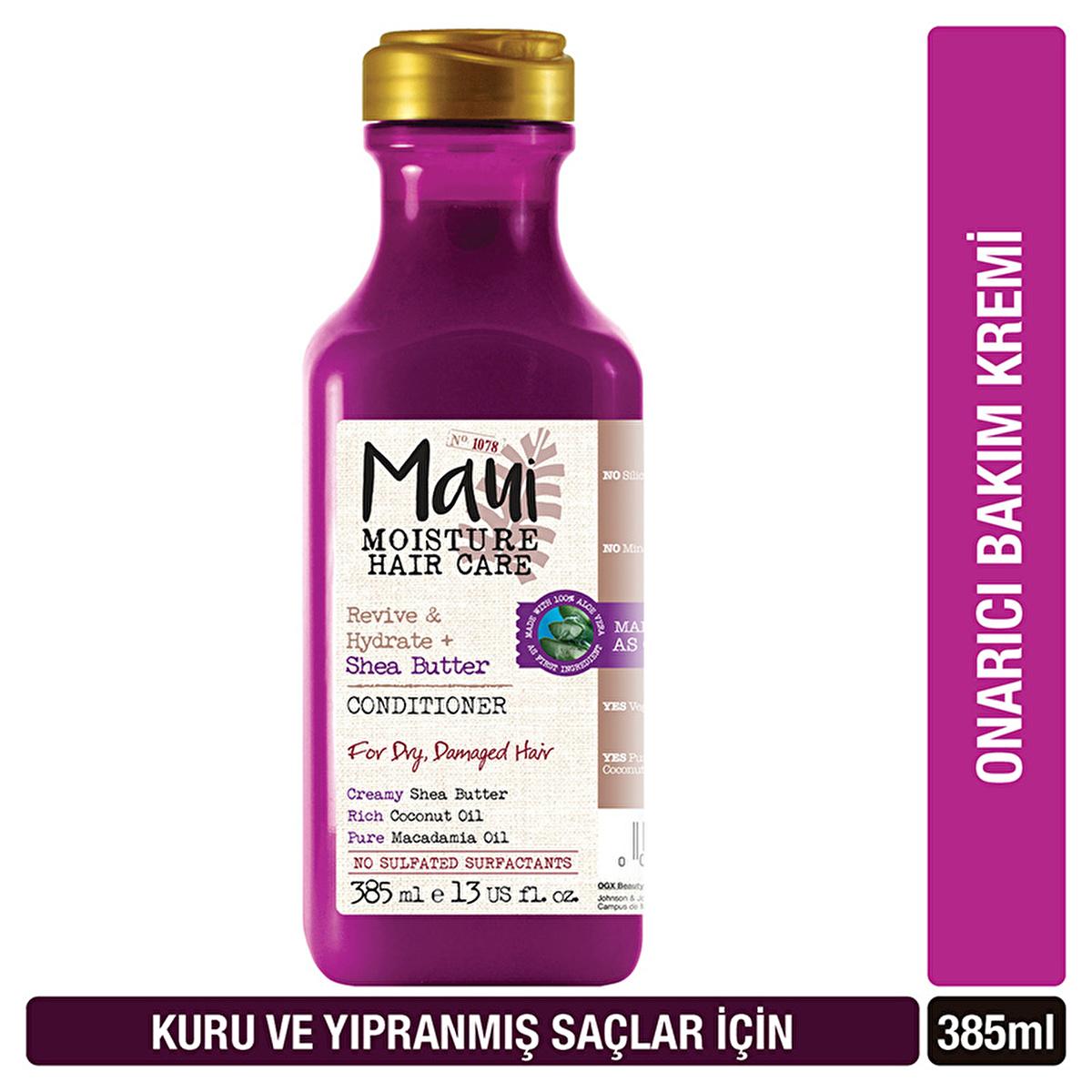 Maui Shea Butter Hair Conditioner in purple with gold cap vegan sulfate-free for dry hair on Tampa Home & Garden Store