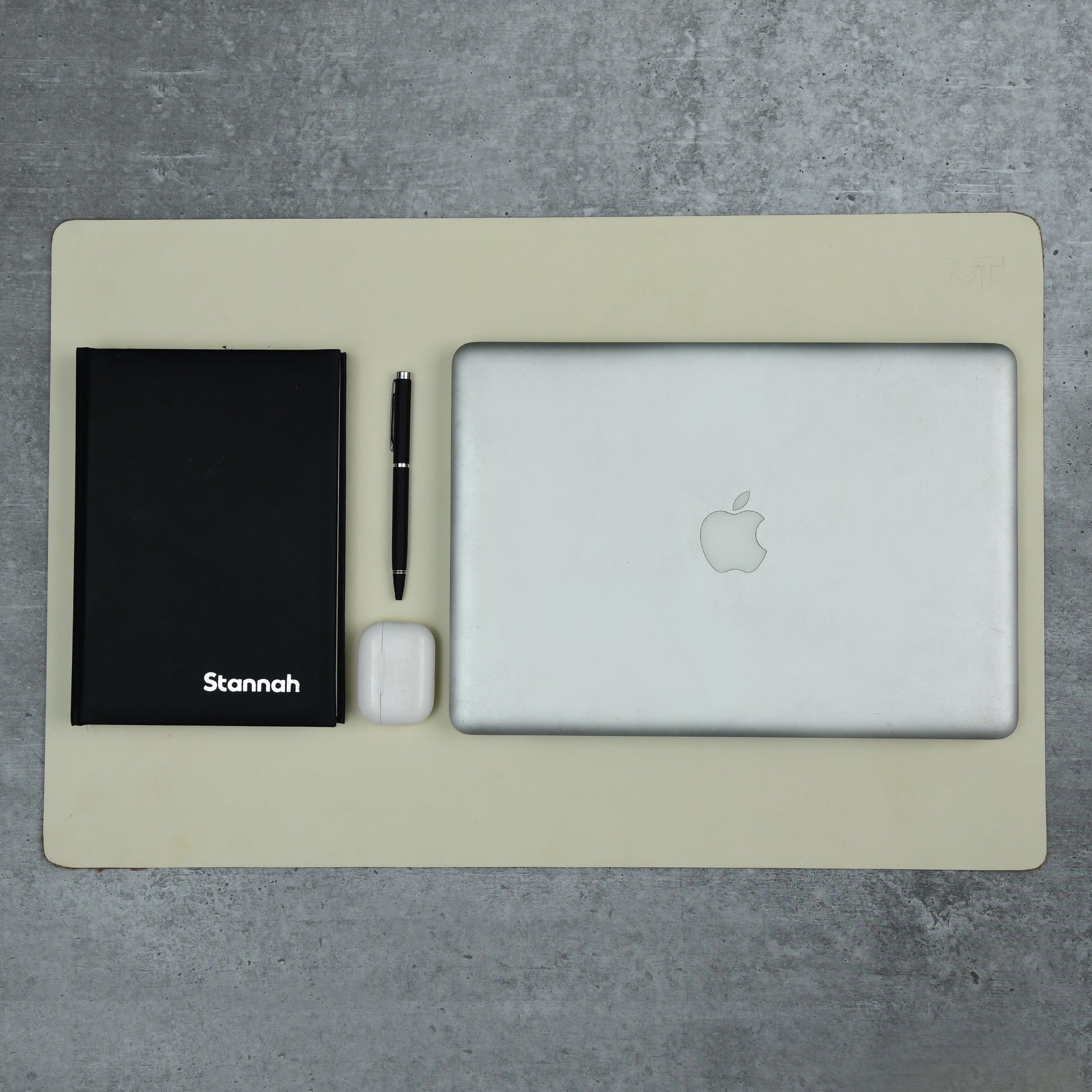 Ivory Elegance Leather Desk Mat + Mouse Pad - Tampa Home & Garden Store