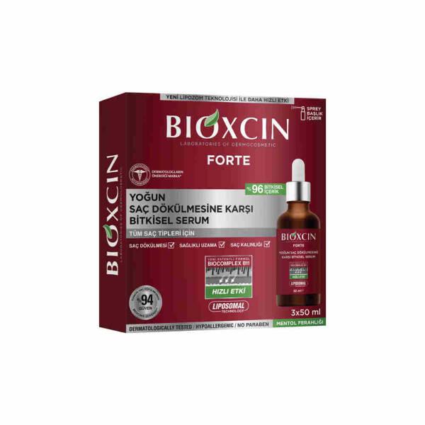 Bioxcin Forte hair serum box with brown dropper bottle, 3x50 ml by Beauty Care Bag on Tampa Home & Garden Store