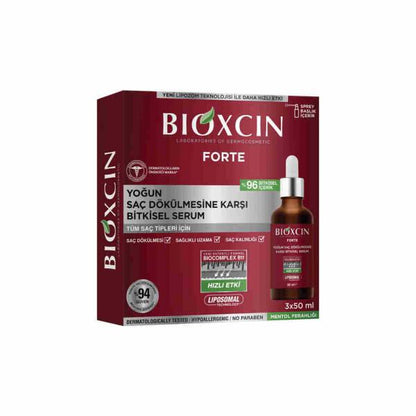 Bioxcin Forte hair serum box with brown dropper bottle, 3x50 ml by Beauty Care Bag on Tampa Home & Garden Store