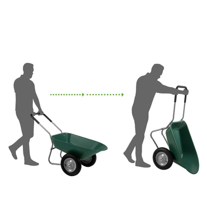 Carretilla multipropósito de 2 ruedas de uso rudo a prueba de óxido - Verde