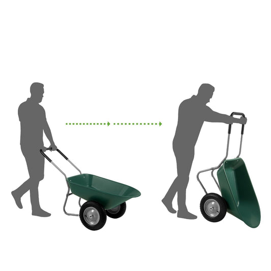 Carretilla multipropósito de 2 ruedas de uso rudo a prueba de óxido - Verde
