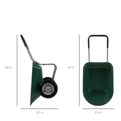Carretilla multipropósito de 2 ruedas de uso rudo a prueba de óxido - Verde