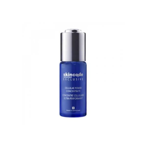 Face Serum Skincode Cellular Power Concentrate bottle in blue glass with silver cap on Tampa Home & Garden Store