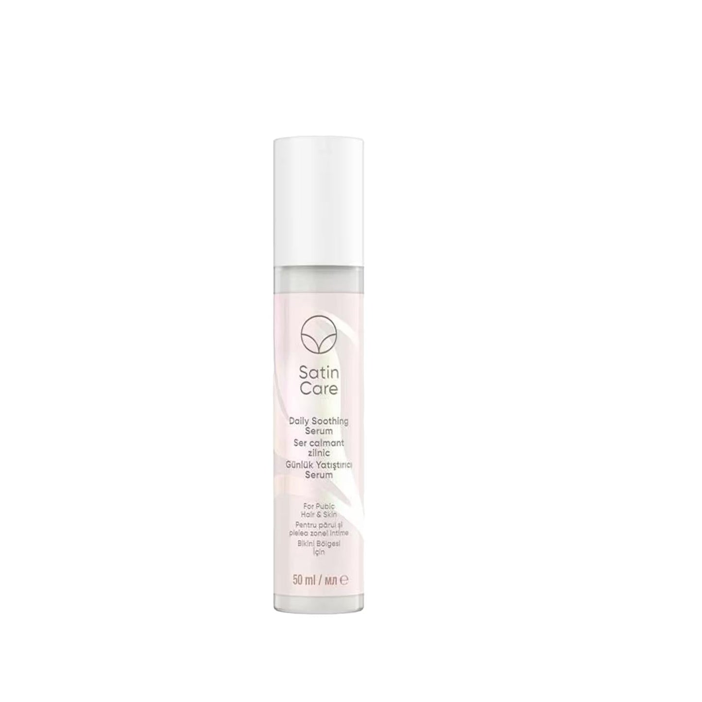 Gillette Venus Bikini Area Soothing Serum bottle by Beauty Care Bag, pink label, cap, 50 ml on Tampa Home & Garden Store