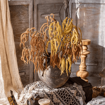 Artificial Amaranth Stem 23.6 in tall RusticReach in ceramic pot with yellow fronds on Tampa Home & Garden Store