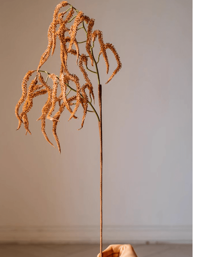 Artificial Amaranth Stem 23.6 inches tall, RusticReach tan stem with beige inflorescences on Tampa Home & Garden Store