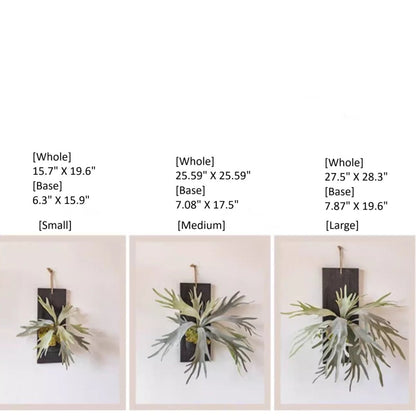 Artificial Antler Fern on Solid Wood Base by RusticReach wall decor in small/medium/large sizes on Tampa Home & Garden Store
