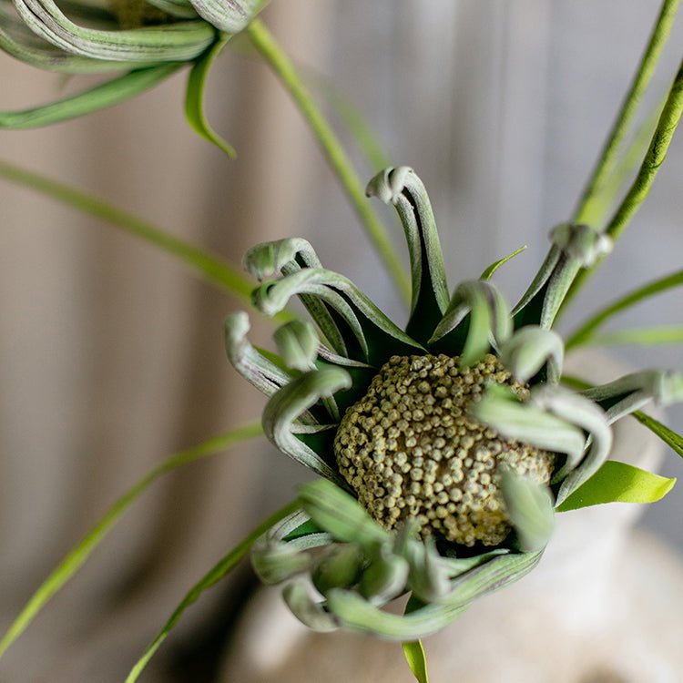 Faux Silk Sunflower Stem in Green, 39in tall, RusticReach on Tampa Home & Garden Store