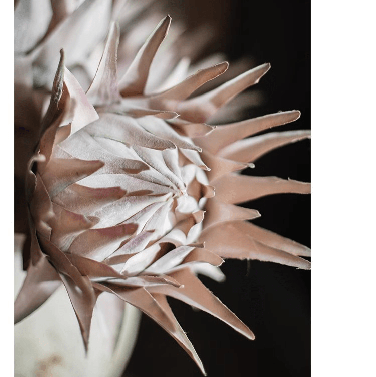 Artificial artichoke stem, dusty pink bracts, 37 inches tall, RusticReach on Tampa Home & Garden Store