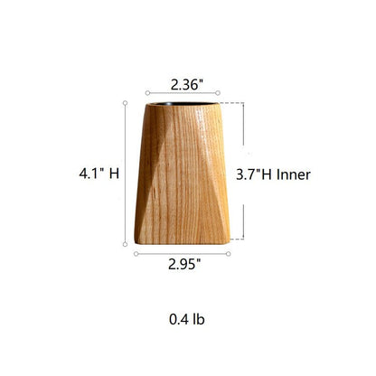 Ash wood desktop pen holder RusticReach, natural finish on Tampa Home & Garden Store