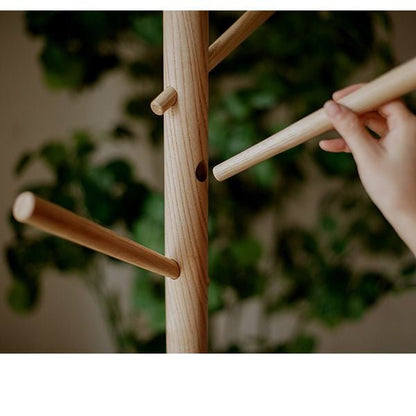 Ash wood coat rack by RusticReach with natural finish and multiple peg hooks on Tampa Home & Garden Store