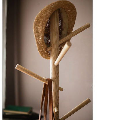 Ash wood coat rack by RusticReach with natural finish for entryway organization on Tampa Home & Garden Store