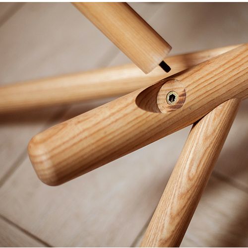 Ash wood coat rack by RusticReach with angled legs for entryway on Tampa Home & Garden Store