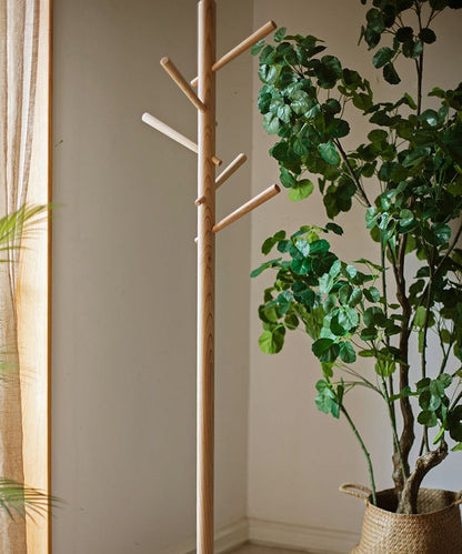Ash wood coat rack RusticReach natural finish with angled pegs on Tampa Home & Garden Store