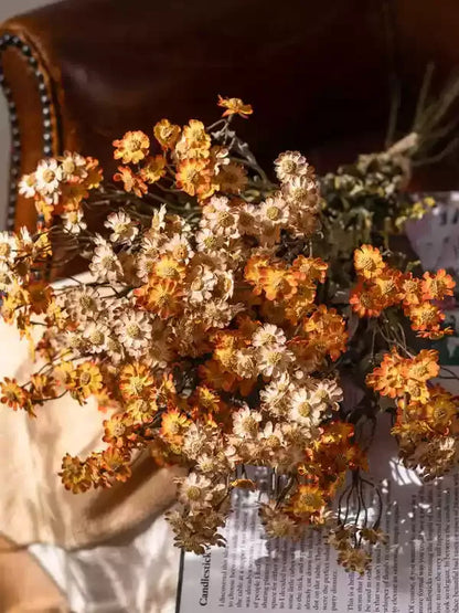Autumn Daisy Spray 21in artificial flowers in orange cream by RusticReach on Tampa Home & Garden Store