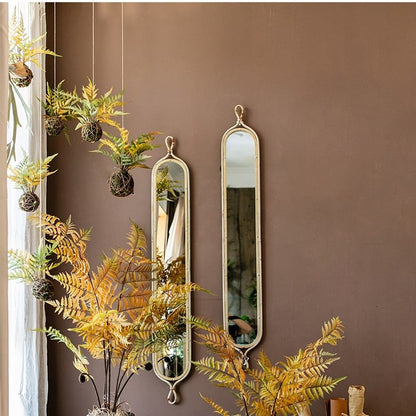 Artificial Fern Ball faux plant in fall colors by RusticReach; hanging fern balls on brown wall on Tampa Home & Garden Store