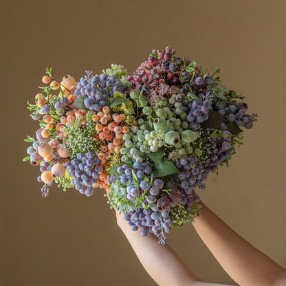 Blueberry and Greenery Bunch 13 inches tall bouquet with colorful berries RusticReach on Tampa Home & Garden Store