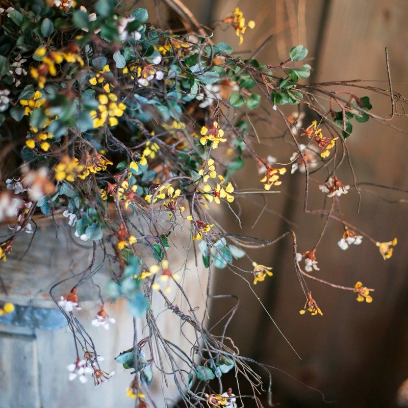 Faux artificial baby's-breath vine stem, 27 inches tall, silk, RusticReach multicolor on Tampa Home & Garden Store