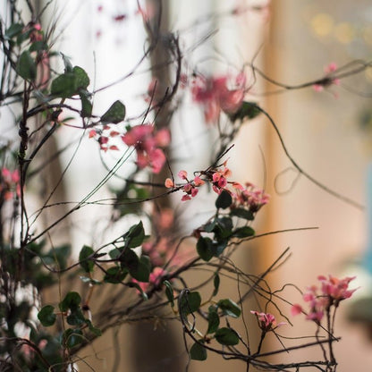 Faux silk baby's-breath vine stem, 27in tall, RusticReach, pink blossoms on Tampa Home & Garden Store