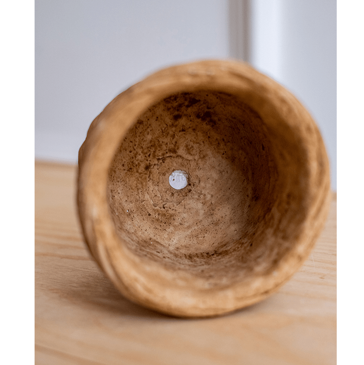 Bamboo Looking Cement Planter by RusticReach, tan textured cement finish on Tampa Home & Garden Store